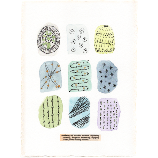Bubbles #2 High Quality Print on 6"x8" Deckled Edge Watercolour Paper