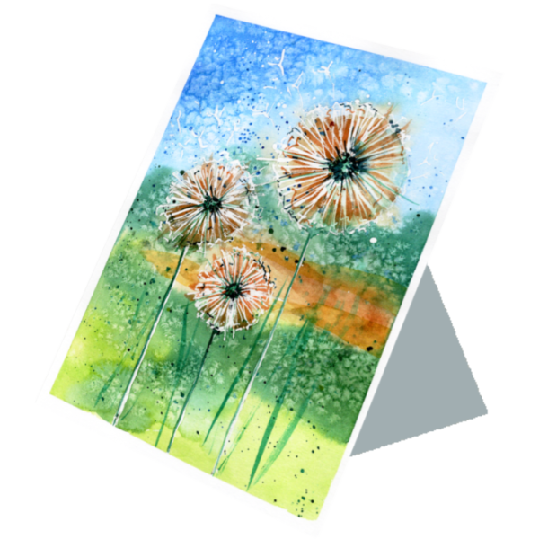 Dandelion #1 Hand Painted Original Watercolour on 6"x8" Cotton Paper