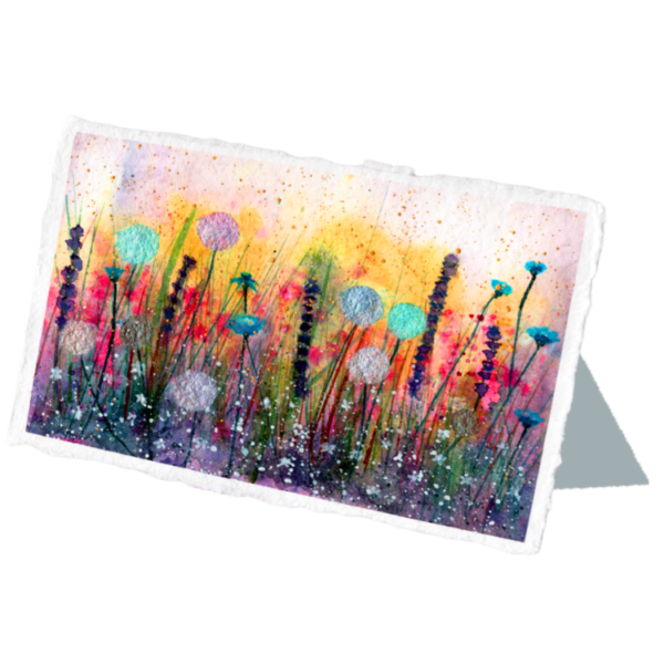 Paper Meadow #2 Hand Painted Original Watercolour on 6"x8" Cotton Paper