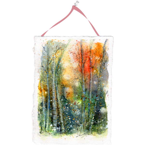 Trees #1 High Quality Print on 6"x8" Deckled Edge Watercolour Paper
