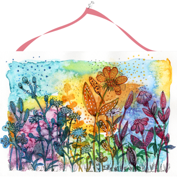 Watercolour Tapestry #2 Hand Painted Original Watercolour on 6"x8" Cotton Paper