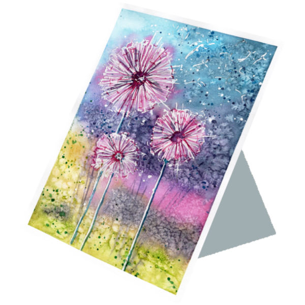 Dandelion #3 Hand Painted Original Watercolour on 6"x8" Cotton Paper