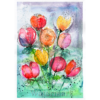 Flowers & Doodles #3 Hand Painted Original Watercolour on 6"x8" Cotton Paper