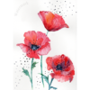 Flowers & Dots #2 Hand Painted Original Watercolour on 6"x8" Cotton Paper