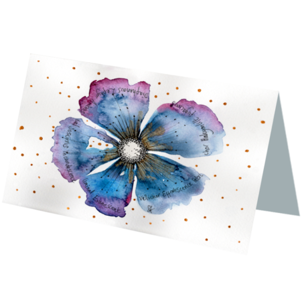 Flowers & Dots #3 Folded 4"x6" Printed Card