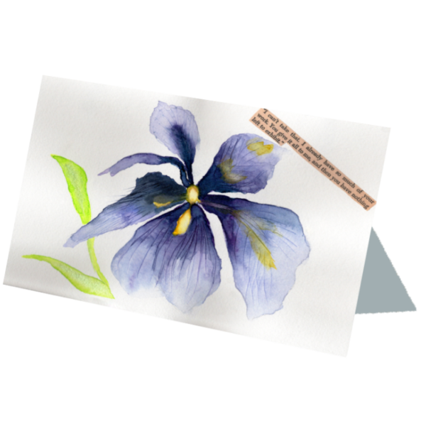 Flowers & Dots #4 Hand Painted Original Watercolour on 6"x8" Cotton Paper