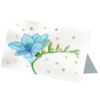 Flowers & Dots #5 Hand Painted Original Watercolour on 6"x8" Cotton Paper