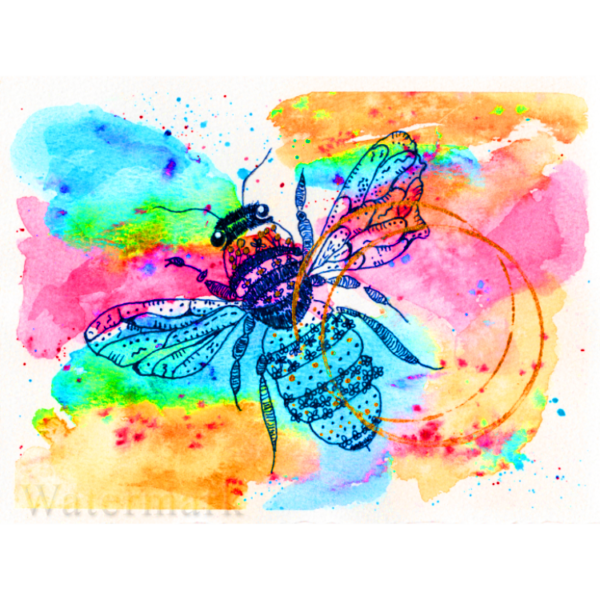 Manchester Bee #2 High Quality Print on 6"x8" Matt Coated Digital Paper