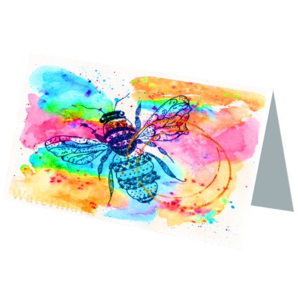 Manchester Bee #2 Folded 4"x6" Printed Card