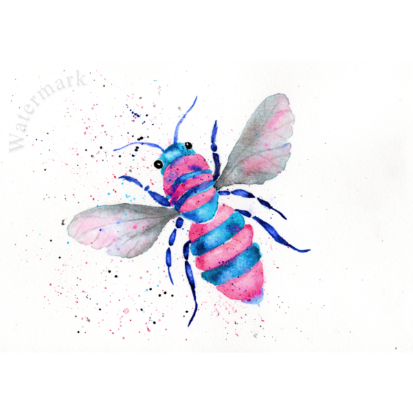 Manchester Bee #3 High Quality Print on 6"x8" Matt Coated Digital Paper