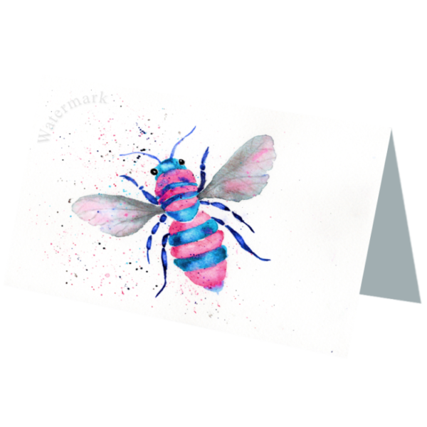 Manchester Bee #3 Folded 4"x6" Printed Card