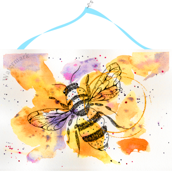Manchester Bee #4 High Quality Print on 6"x8" Matt Coated Digital Paper