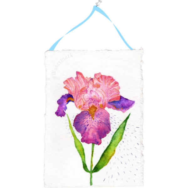 Paper Bloom#10 Hand Painted Original Watercolour on 6"x8" Cotton Paper