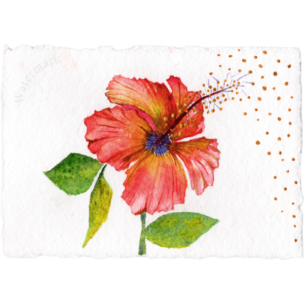 Paper Bloom#11 Hand Painted Original Watercolour on 6"x8" Cotton Paper
