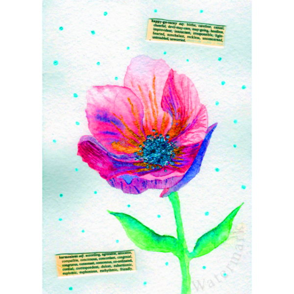 Paper Bloom #3 High Quality Print on 6"x8" Matt Coated Digital Paper