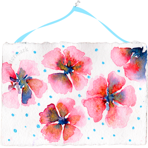 Paper Bloom #7 Hand Painted Original Watercolour on 6"x8" Cotton Paper