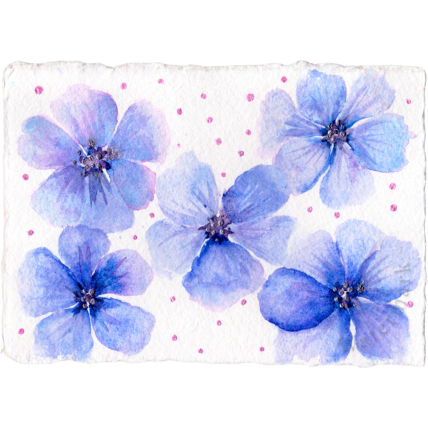 Paper Bloom #8 Hand Painted Original Watercolour on 6"x8" Cotton Paper