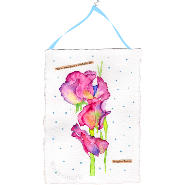 Paper Bloom #9 Hand Painted Original Watercolour on 6"x8" Cotton Paper
