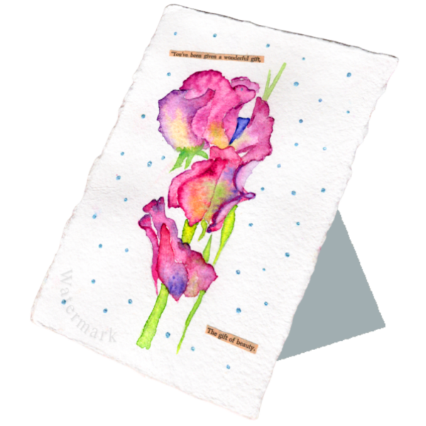 Paper Bloom #9 Hand Painted Original Watercolour on 6"x8" Cotton Paper
