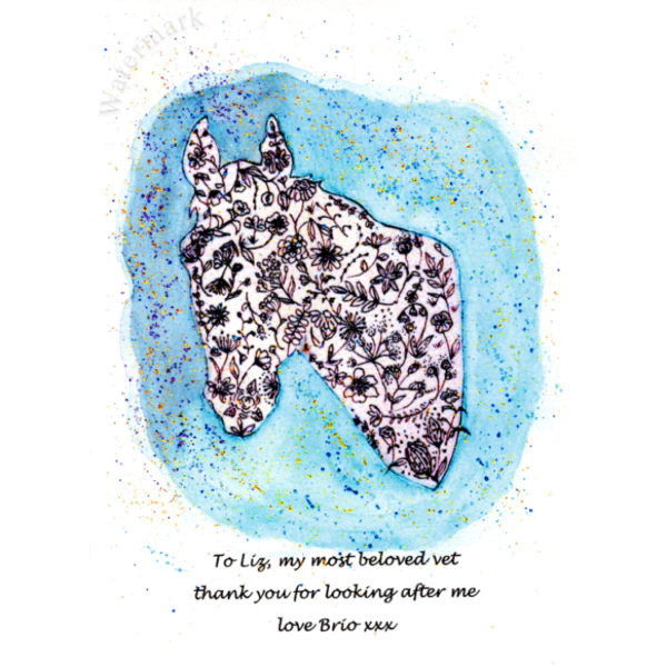 Pretty Pony#11 High Quality Print on 6"x8" Matt Coated Digital Paper
