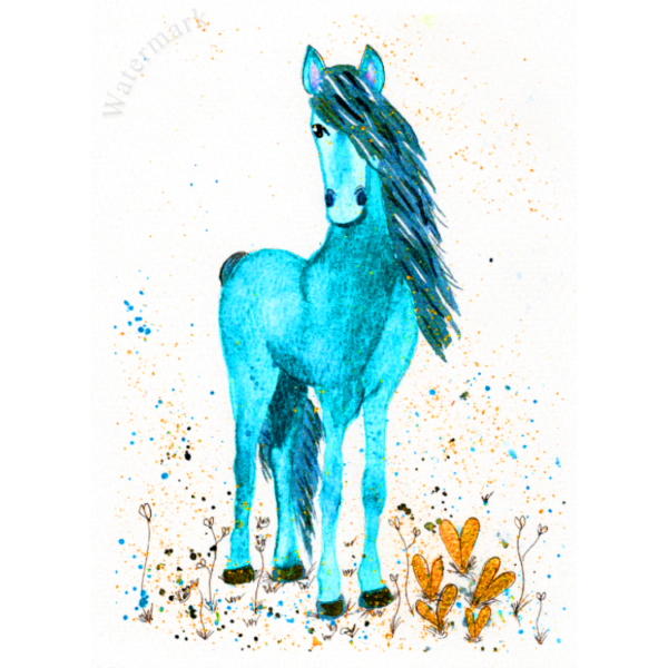 Pretty Pony #1 High Quality Print on 6"x8" Matt Coated Digital Paper