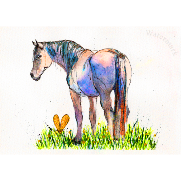 Pretty Pony #2 High Quality Print on 6"x8" Matt Coated Digital Paper