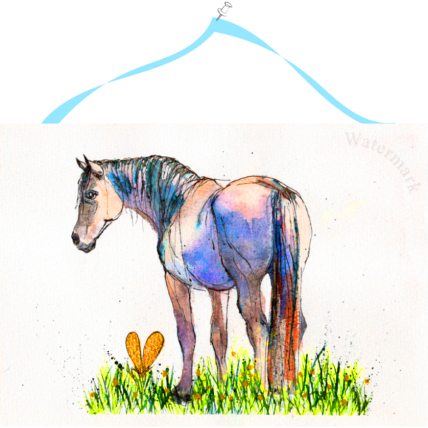 Pretty Pony #2 High Quality Print on 6"x8" Matt Coated Digital Paper