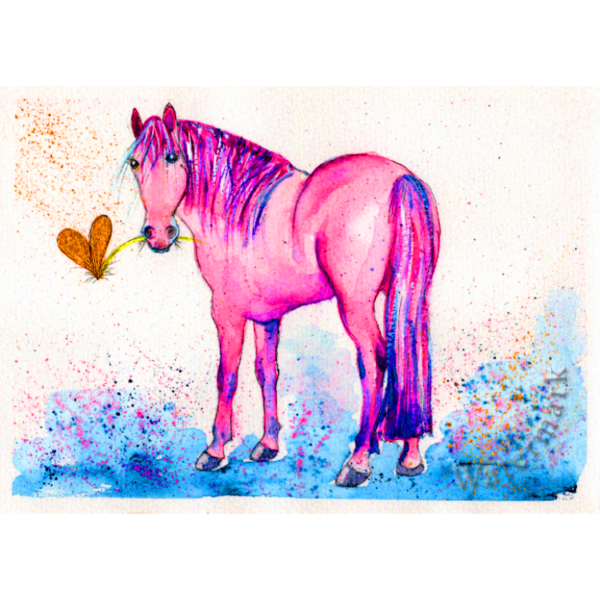 Pretty Pony #4 High Quality Print on 6"x8" Matt Coated Digital Paper
