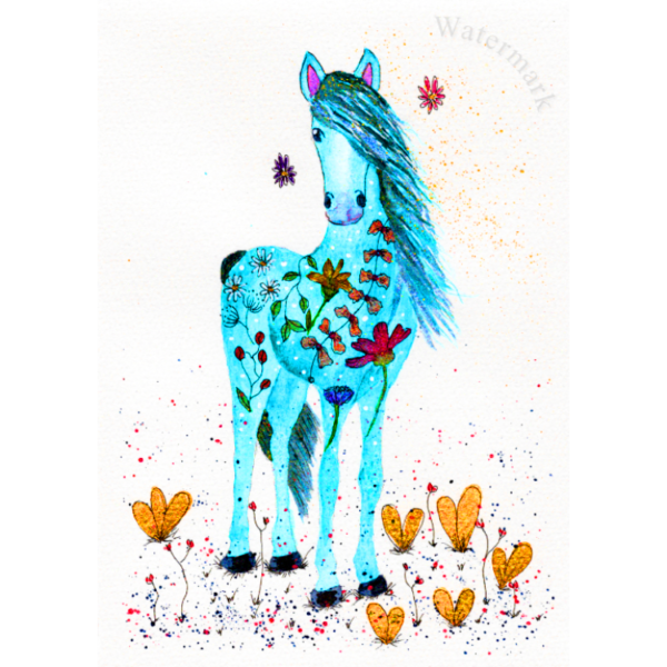 Pretty Pony #8 High Quality Print on 6"x8" Matt Coated Digital Paper