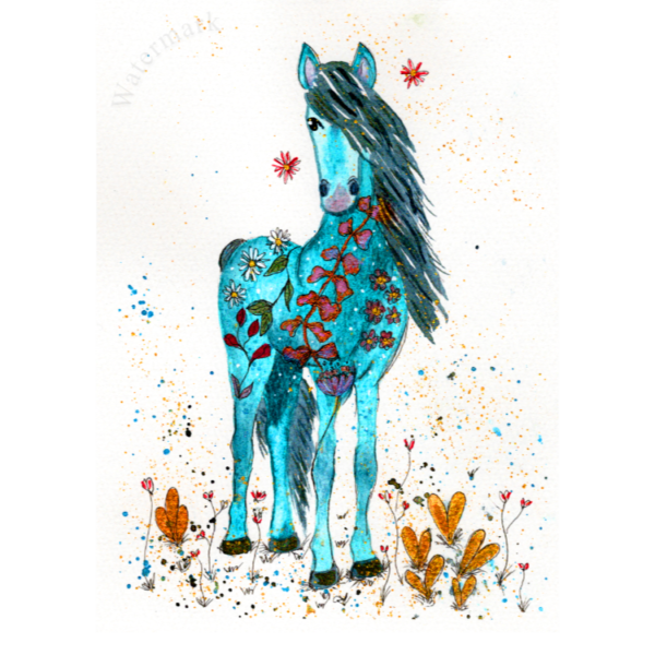 Pretty Pony #9 High Quality Print on 6"x8" Matt Coated Digital Paper