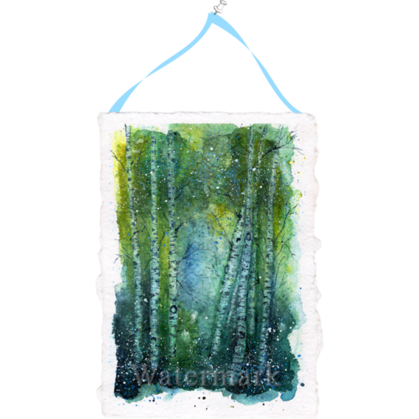 Trees #4 Hand Painted Original Watercolour on 6"x8" Cotton Paper