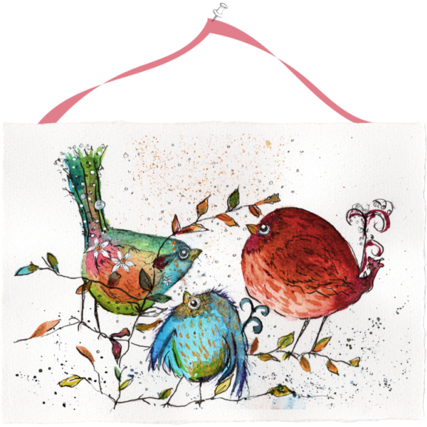 Whimsical Creatures #2 High Quality Print on 6"x8" Deckled Edge Watercolour Paper