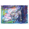 Dogs#11 High Quality Print on 6"x8" Deckled Edge Watercolour Paper