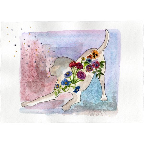 Dogs#12 High Quality Print on 6"x8" Deckled Edge Watercolour Paper