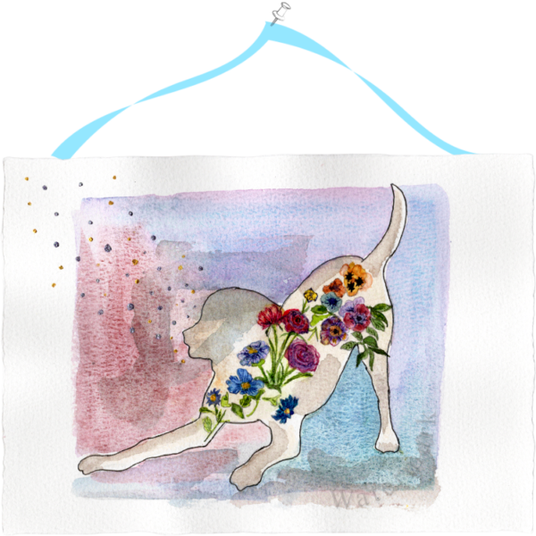 Dogs#12 High Quality Print on 6"x8" Deckled Edge Watercolour Paper