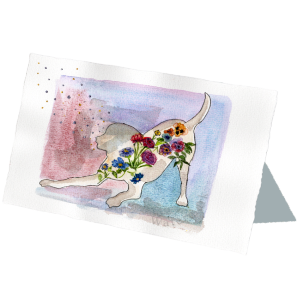 Dogs#12 High Quality Print on 6"x8" Deckled Edge Watercolour Paper