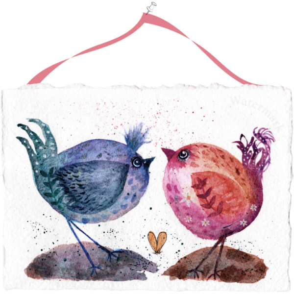 Whimsical Creatures #8 High Quality Print on 6"x8" Deckled Edge Watercolour Paper