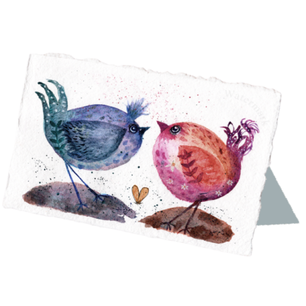 Whimsical Creatures #8 High Quality Print on 6"x8" Deckled Edge Watercolour Paper