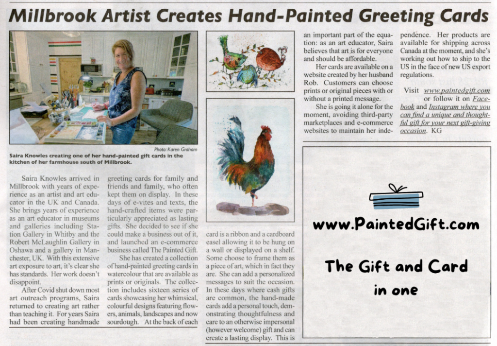 Millbrook Artist Creates Hand-Painted Greeting Cards