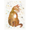 Cats #3 Hand Painted Original Watercolour on 6"x8" Cotton Paper